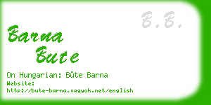 barna bute business card